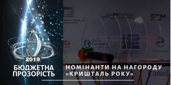 Who has chance to win Crystal of the Year 2019 award? Hromadas-budget transparency rate nominees