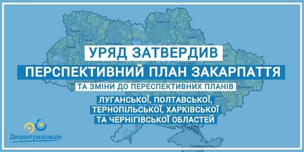 The Government approved the development strategy for Zakarpattia and amendments to perspective plans of five more regions