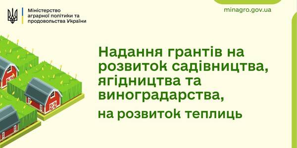 Мешканці громад можуть отримати безповоротні гранти на створення теплиць і садів

