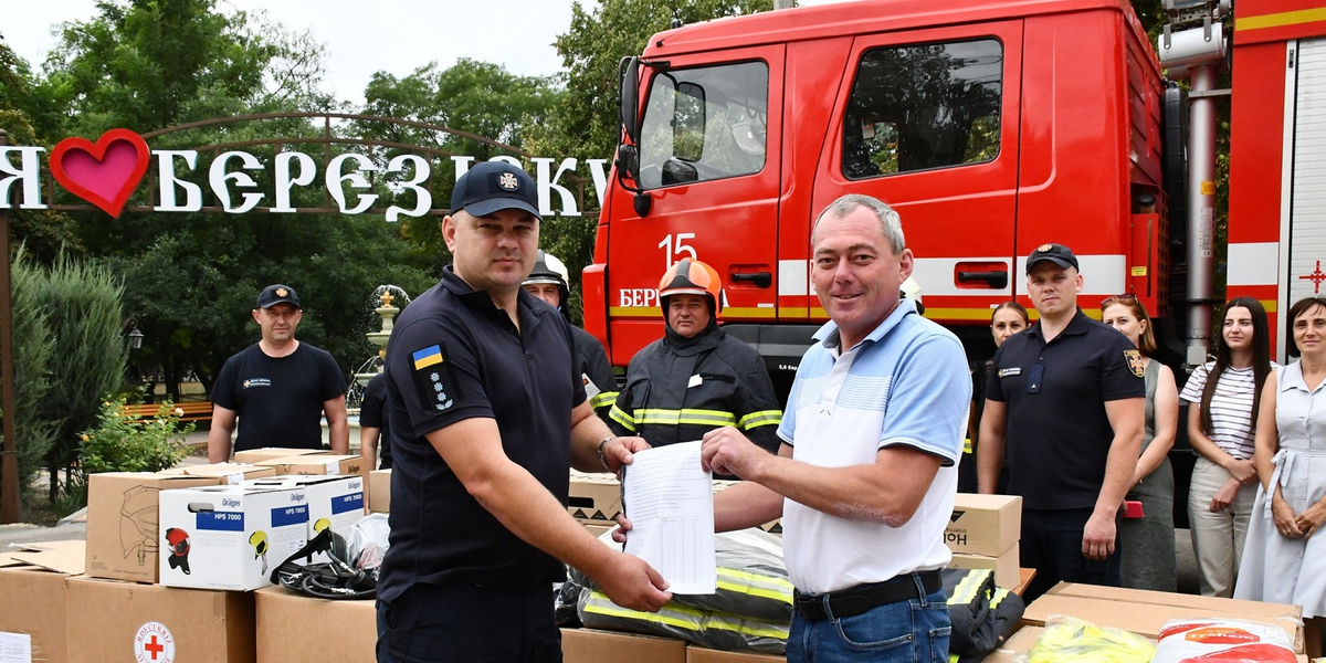 Firefighters of Odesa Oblast get assistance from Slovenia