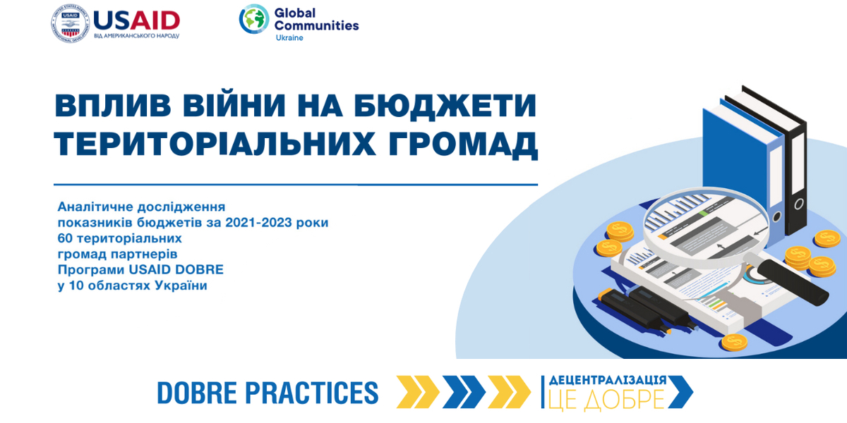 Вплив війни на бюджети територіальних громад. Аналітичне дослідження показників бюджетів за 2021–2023 роки громад-партнерок Програми USAID DOBRE