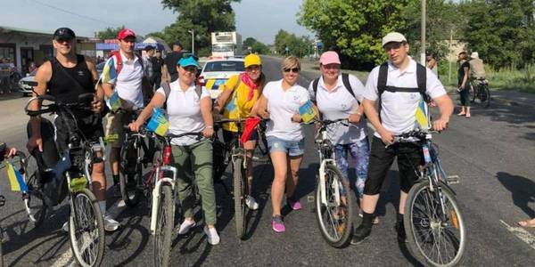 First in Dnipropetrovsk Oblast charity bicycle tour held in Mykolayivska AH 