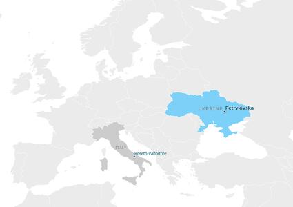 Partnership map - Петриківська територіальна громада