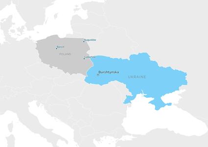 Partnership map - Бурштинська територіальна громада
