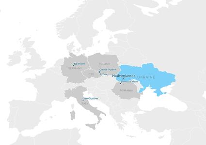 Partnership map - Надвірнянська територіальна громада