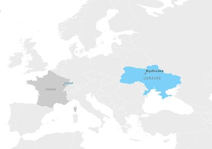 Partnership map - Бишівська територіальна громада