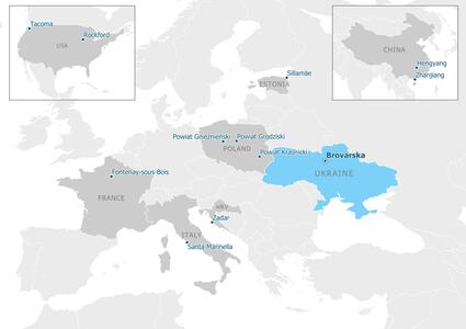 Мапа партнерства - Броварська територіальна громада