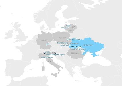 Partnership map - Східницька територіальна громада