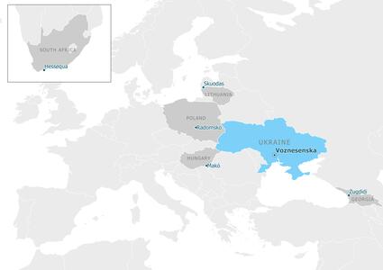 Partnership map - Вознесенська територіальна громада