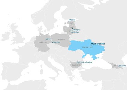 Partnership map - Миргородська територіальна громада