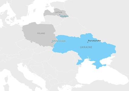 Partnership map - Пирятинська територіальна громада
